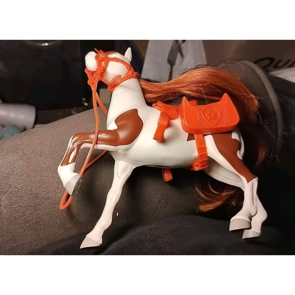 Dreamworks Spirit Horse Boomerang Toy Wht Brown Pink Saddle Bridle US Paint 6.5" - Picture 2 of 5